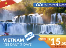 VIETNAM 7 DAYS E-SIM UNLIMITED DATA 1GB HIGH SPEED DAILY