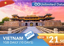 VIETNAM 10 DAYS E-SIM UNLIMITED DATA 1GB HIGH SPEED DAILY