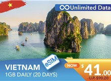 VIETNAM 20 DAYS E-SIM UNLIMITED DATA 1GB HIGH SPEED DAILY