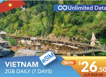 VIETNAM 7 DAYS E-SIM UNLIMITED DATA 2GB HIGH SPEED DAILY