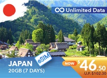 JAPAN 7 DAYS E-SIM UNLIMITED DATA 20GB HIGH SPEED