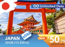 JAPAN 15 DAYS E-SIM UNLIMITED DATA 20GB HIGH SPEED