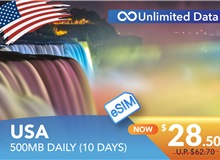 USA 10 DAYS E-SIM UNLIMITED DATA 500MB HIGH SPEED DAILY