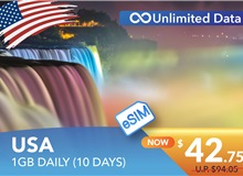 USA 10 DAYS E-SIM UNLIMITED DATA 1GB HIGH SPEED DAILY