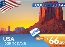 USA 10 DAYS E-SIM UNLIMITED DATA 10GB HIGH SPEED