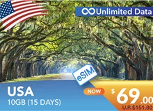 USA 15 DAYS E-SIM UNLIMITED DATA 10GB HIGH SPEED