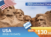 USA 10 DAYS E-SIM UNLIMITED DATA 20GB HIGH SPEED