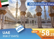 UNITED ARAB EMIRATES 7 DAYS E-SIM UNLIMITED DATA 3GB HIGH SPEED