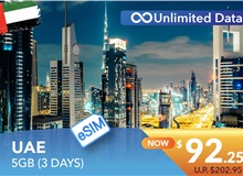 UNITED ARAB EMIRATES 3 DAYS E-SIM UNLIMITED DATA 5GB HIGH SPEED