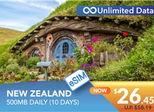 NEW ZEALAND 10 DAYS E-SIM UNLIMITED DATA 500MB HIGH SPEED DAILY