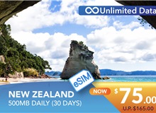 NEW ZEALAND 30 DAYS E-SIM UNLIMITED DATA 500MB HIGH SPEED DAILY