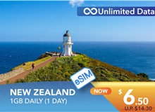 NEW ZEALAND 1 DAY E-SIM UNLIMITED DATA 1GB HIGH SPEED DAILY