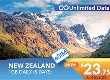 NEW ZEALAND 5 DAYS E-SIM UNLIMITED DATA 1GB HIGH SPEED DAILY