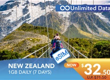 NEW ZEALAND 7 DAYS E-SIM UNLIMITED DATA 1GB HIGH SPEED DAILY