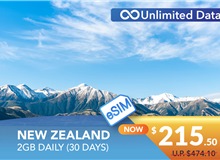 NEW ZEALAND 30 DAYS E-SIM UNLIMITED DATA 2GB HIGH SPEED DAILY