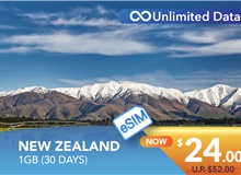 NEW ZEALAND 30 DAYS E-SIM UNLIMITED DATA 1GB HIGH SPEED