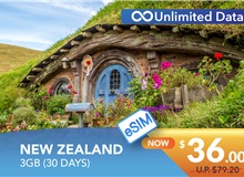 NEW ZEALAND 30 DAYS E-SIM UNLIMITED DATA 3GB HIGH SPEED