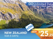 NEW ZEALAND 5 DAYS E-SIM UNLIMITED DATA 5GB HIGH SPEED