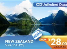 NEW ZEALAND 15 DAYS E-SIM UNLIMITED DATA 5GB HIGH SPEED