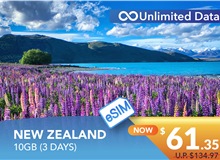 NEW ZEALAND 3 DAYS E-SIM UNLIMITED DATA 10GB HIGH SPEED