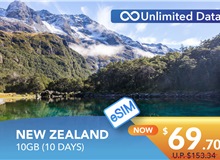 NEW ZEALAND 10 DAYS E-SIM UNLIMITED DATA 10GB HIGH SPEED