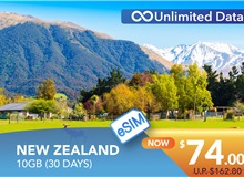 NEW ZEALAND 30 DAYS E-SIM UNLIMITED DATA 10GB HIGH SPEED