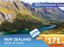 NEW ZEALAND 10 DAYS E-SIM UNLIMITED DATA 30GB HIGH SPEED