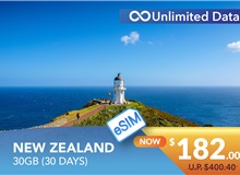 NEW ZEALAND 30 DAYS E-SIM UNLIMITED DATA 30GB HIGH SPEED