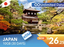 JAPAN 30 DAYS E-SIM UNLIMITED DATA 10GB HIGH SPEED