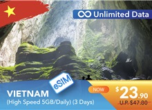 VIETNAM 3 DAYS E-SIM UNLIMITED DATA 5GB HIGH SPEED DAILY