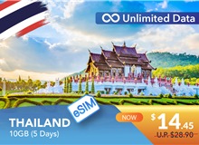 THAILAND 5 DAYS E-SIM UNLIMITED DATA 10GB HIGH SPEED