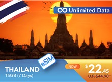 THAILAND 7 DAYS E-SIM UNLIMITED DATA 15GB HIGH SPEED