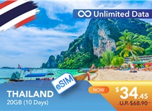 THAILAND 10 DAYS E-SIM UNLIMITED DATA 20GB HIGH SPEED