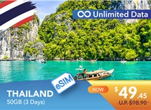 THAILAND 3 DAYS E-SIM UNLIMITED DATA 50GB HIGH SPEED