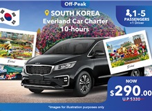 South Korea (Everland) Private Car Charter 10 Hours, Group Of 1-5