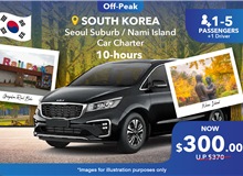 South Korea Seoul Suburb/ Nami Island Private Car Charter 10 Hours, Group Of 1-5