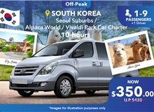 South Korea Seoul Suburb / Alpaca World / Vivaldi Park Private Car Charter 10 Hours, Group Of 1-9