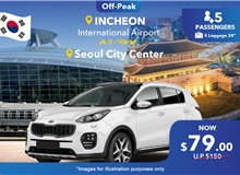 Korea Airport Transfer: Incheon To/from Seoul City Center, Up To 5 Pax 5 Luggage